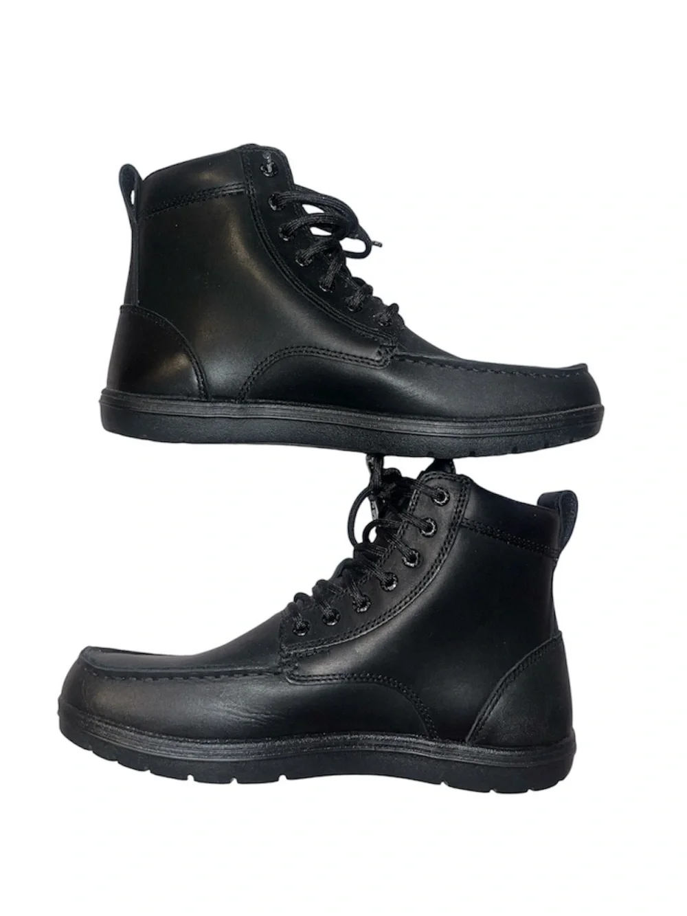Lems Waterproof Boulder Boot Unisex Black Lace Up Barefoot Boot M9.5 W11 New